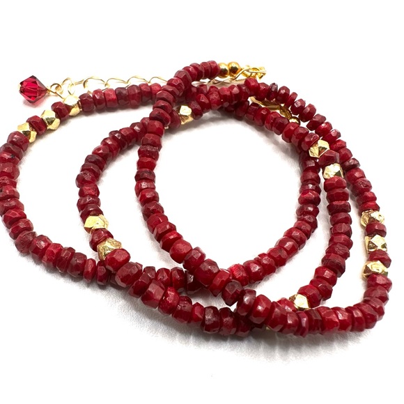 Minimalist Genuine Ruby Handcrafted Necklace - Picture 8 of 11